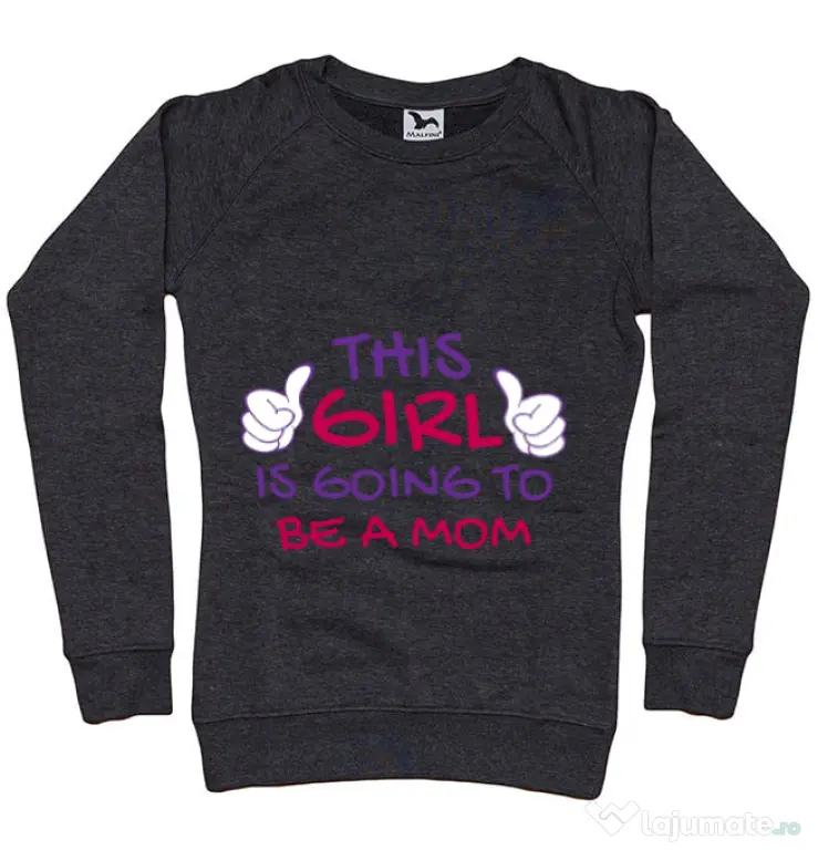 Bluza ADLER dama Future Mom Negru melanj