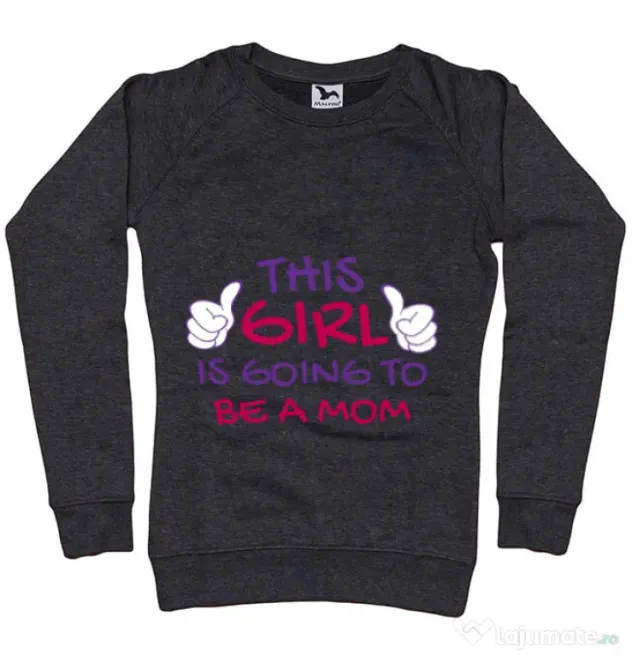 Bluza ADLER dama Future Mom Negru melanj