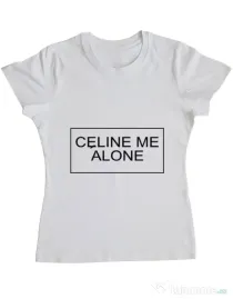 Tricou ADLER dama Celine me alone Alb