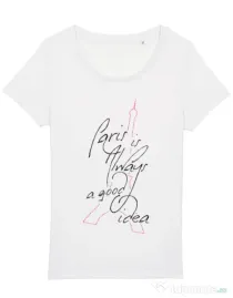 Tricou STANLEY STELLA dama Always paris Alb