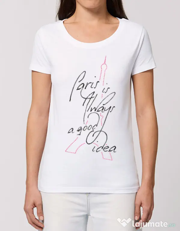 Tricou STANLEY STELLA dama Always paris Alb
