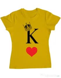 Tricou ADLER dama Fancy King Galben