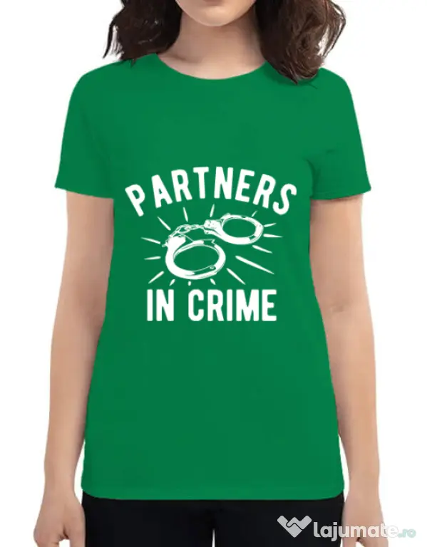 Tricou ADLER dama Partners in crime 2 Verde mediu