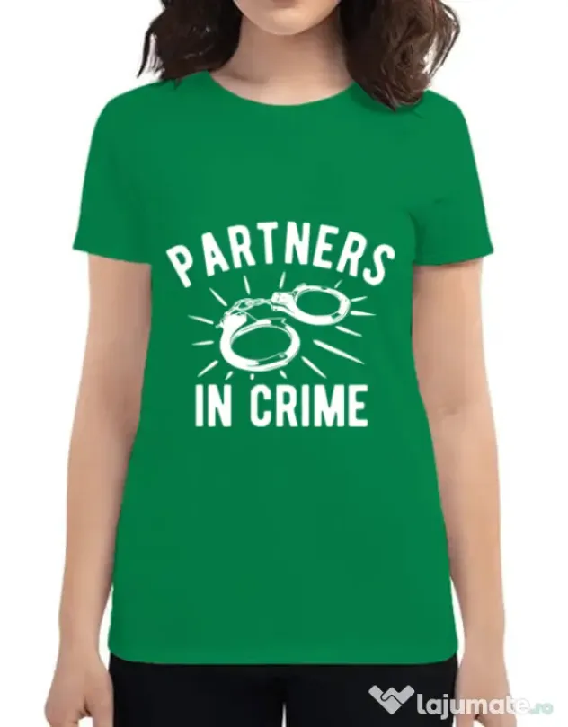 Tricou ADLER dama Partners in crime 2 Verde mediu