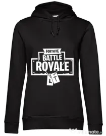 Hoodie dama cu gluga Battle royale Negru