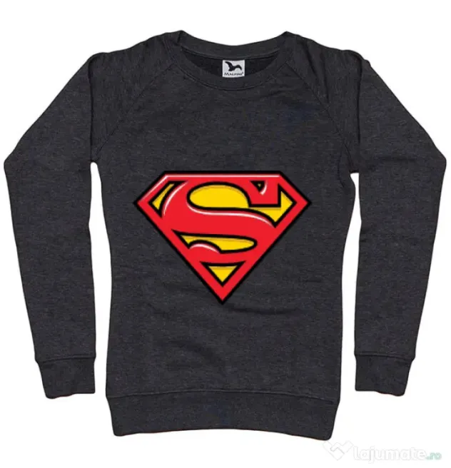 Bluza ADLER dama Superman Negru melanj
