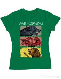 Tricou ADLER dama War is coming Verde mediu