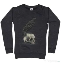 Bluza ADLER dama Crow skull Negru melanj