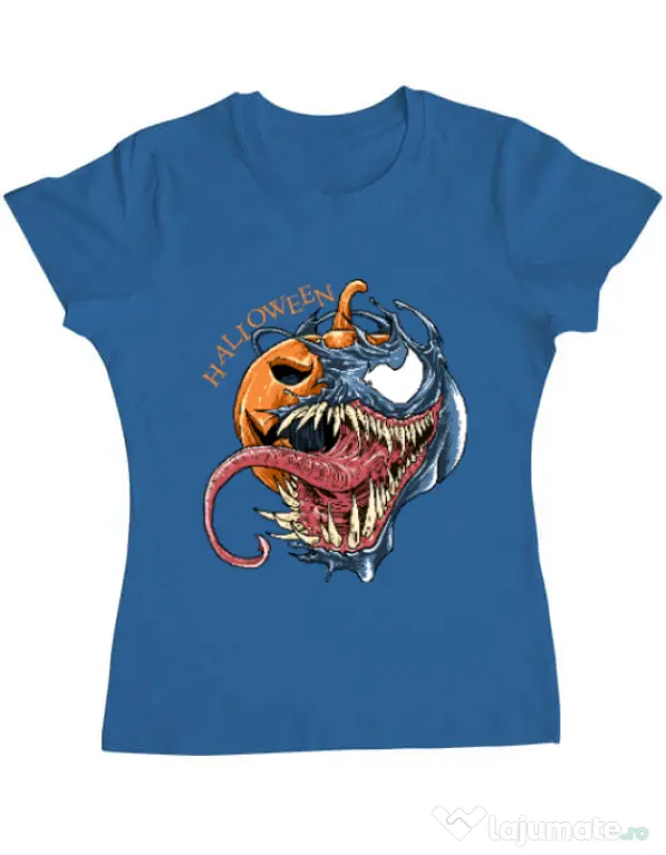 Tricou ADLER dama Halloween Venom Albastru azuriu