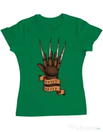 Tricou ADLER dama Never sleep Verde mediu