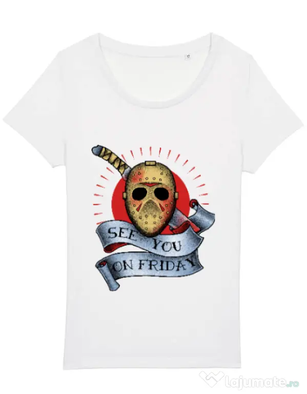Tricou STANLEY STELLA dama See you on friday Alb
