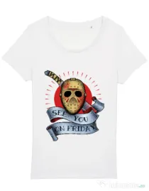 Tricou STANLEY STELLA dama See you on friday Alb