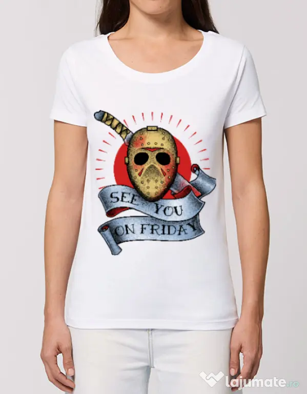 Tricou STANLEY STELLA dama See you on friday Alb