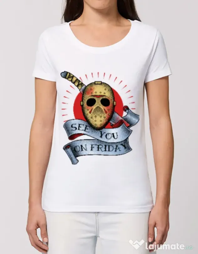 Tricou STANLEY STELLA dama See you on friday Alb