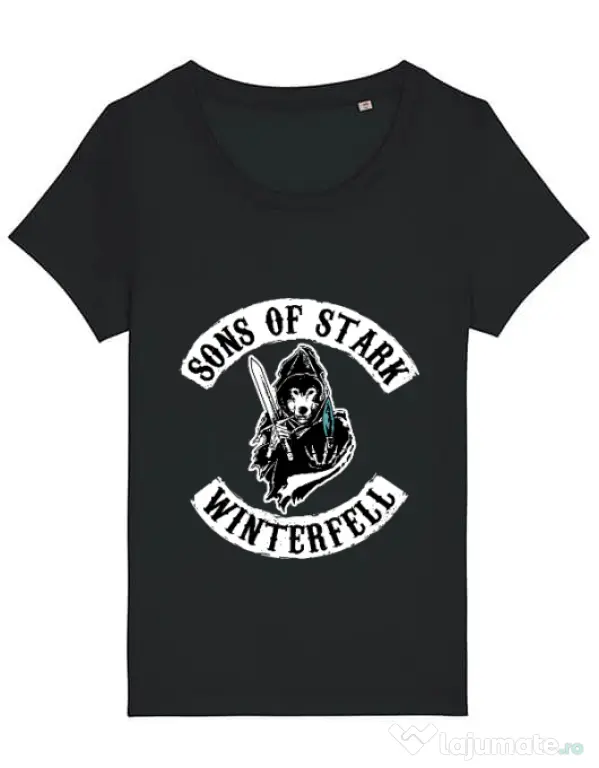Tricou STANLEY STELLA dama Sons of stark Negru