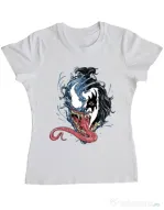 Tricou ADLER dama Venom kiss Alb