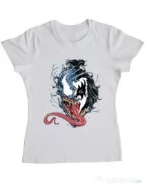 Tricou ADLER dama Venom kiss Alb