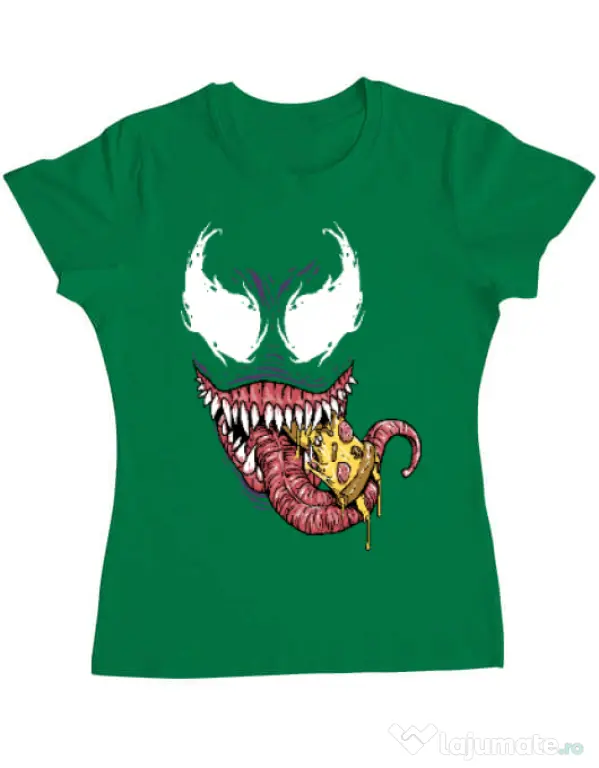 Tricou ADLER dama Venom pizza Verde mediu