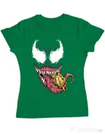 Tricou ADLER dama Venom pizza Verde mediu