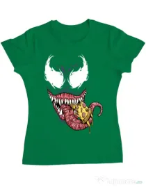 Tricou ADLER dama Venom pizza Verde mediu