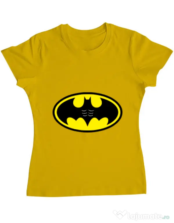 Tricou ADLER dama Six pack Batman Galben