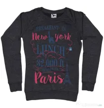Bluza ADLER dama Breakfast in New York Negru melanj