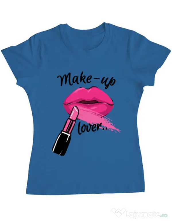 Tricou ADLER dama Make up lover Albastru azuriu