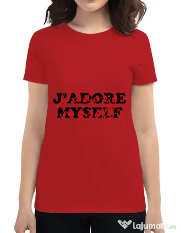 Tricou ADLER dama I love myself Rosu
