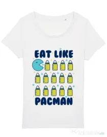 Tricou STANLEY STELLA dama Eat Like Pacman Alb