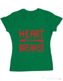 Tricou ADLER dama Heart breaker Verde mediu