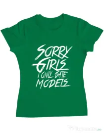Tricou ADLER dama Sorry girls Verde mediu