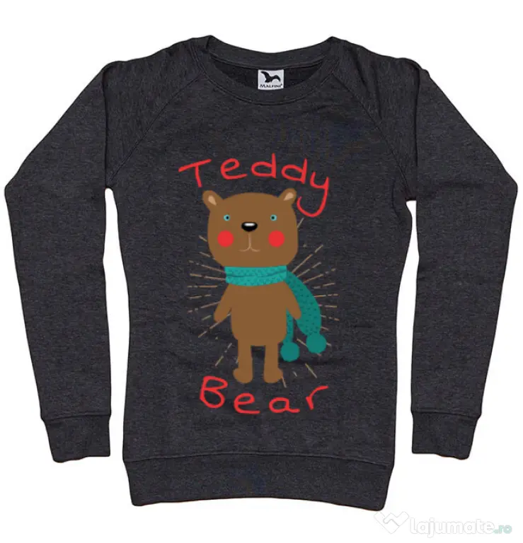 Bluza ADLER dama Teddy bear Negru melanj