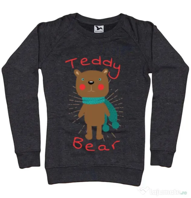 Bluza ADLER dama Teddy bear Negru melanj