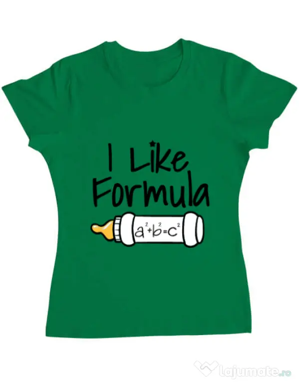 Tricou ADLER dama I like formula Verde mediu