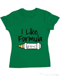 Tricou ADLER dama I like formula Verde mediu