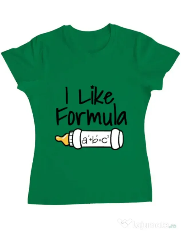 Tricou ADLER dama I like formula Verde mediu