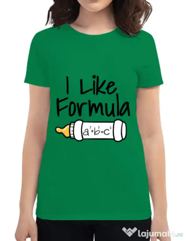Tricou ADLER dama I like formula Verde mediu