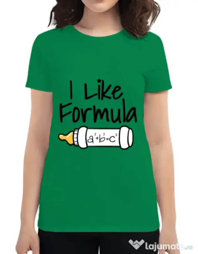Tricou ADLER dama I like formula Verde mediu