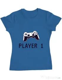 Tricou ADLER dama Player 1 Albastru azuriu