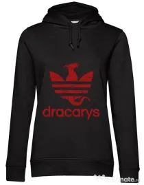 Hoodie dama cu gluga Dracarys Negru