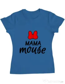 Tricou ADLER dama Mama mouse Albastru azuriu