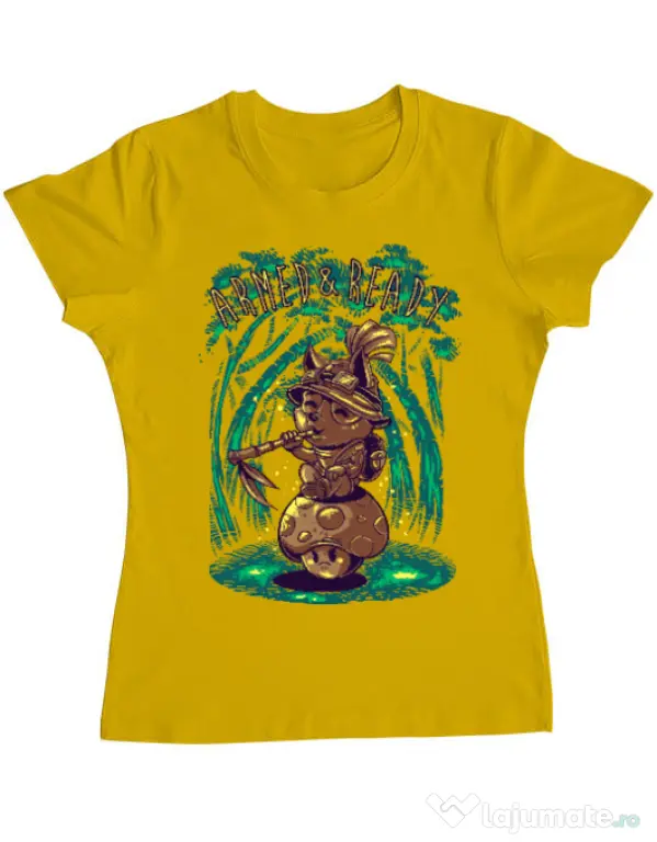 Tricou ADLER dama Armed and ready Galben