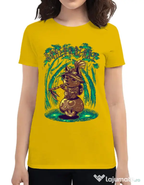 Tricou ADLER dama Armed and ready Galben