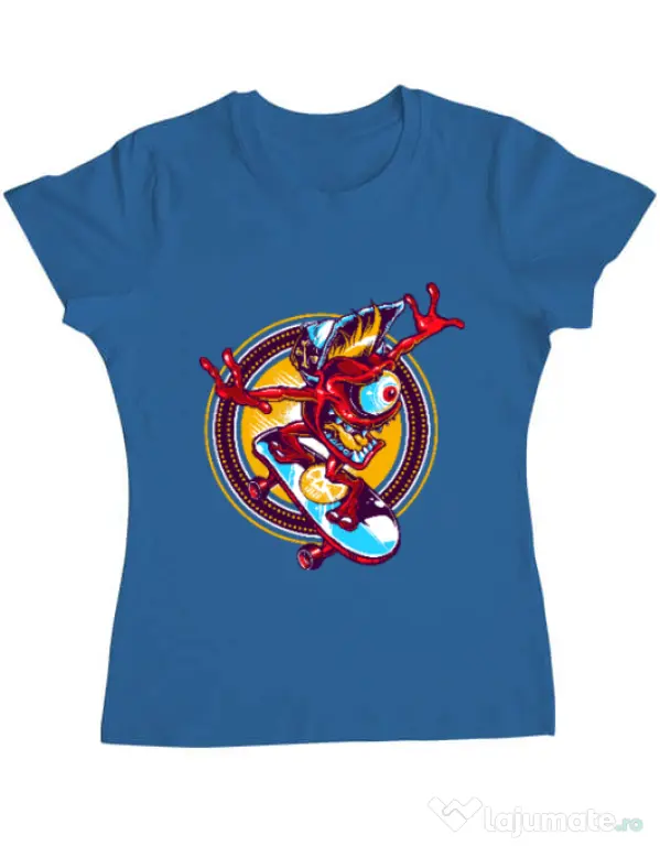 Tricou ADLER dama Cali skate Albastru azuriu