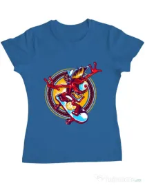Tricou ADLER dama Cali skate Albastru azuriu