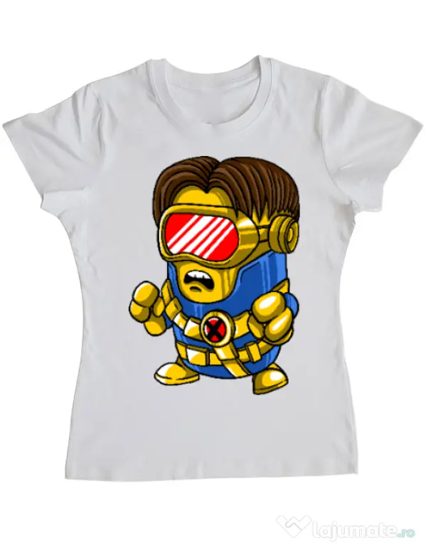 Tricou ADLER dama Cyclops minion Alb