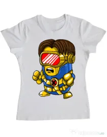 Tricou ADLER dama Cyclops minion Alb