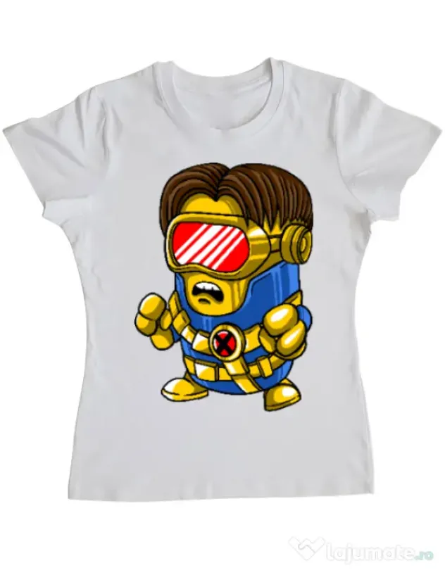 Tricou ADLER dama Cyclops minion Alb