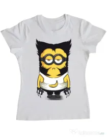 Tricou ADLER dama Wolve minion Alb