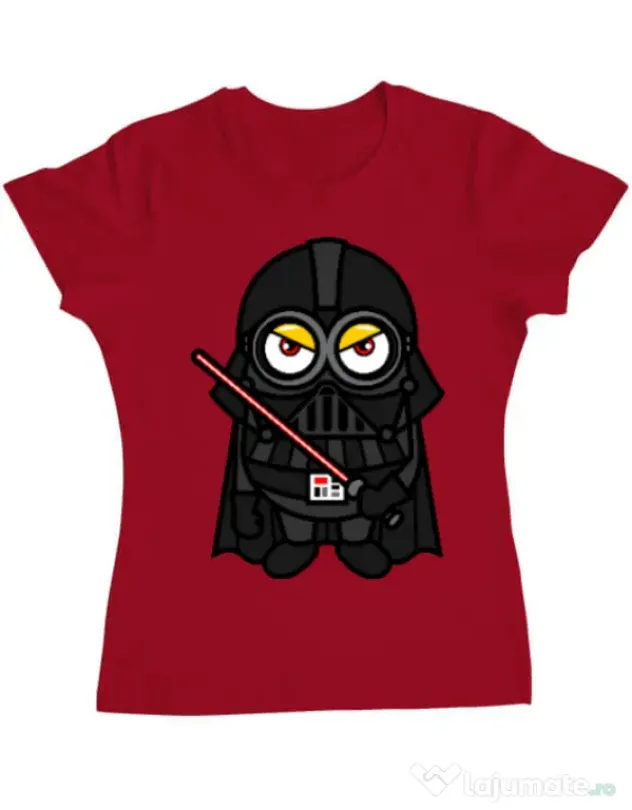 Tricou ADLER dama Vader minion Rosu